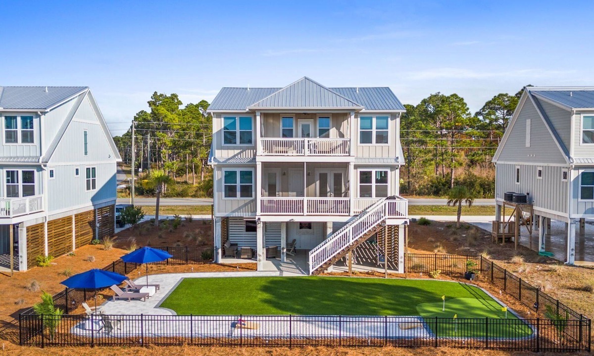 Port St. Joe House | Bayfront 4BR Home with Sunset Decks, Putting Green & Bonus Game Room