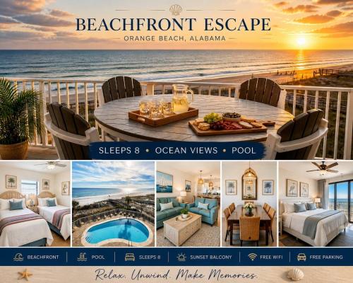 Orange Beach Apartment | Beach front family friendly sleeps 8 3pools Seaview Resort
