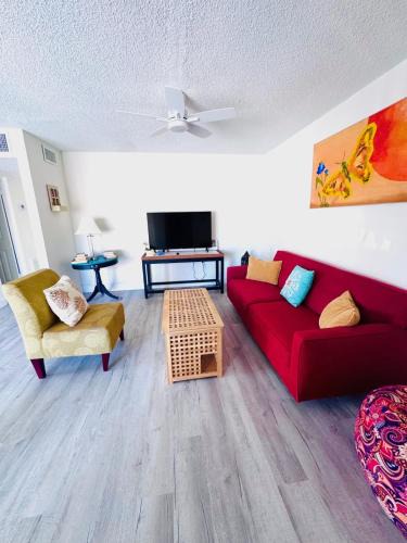 Cocoa Beach Apartment | Cozy 2BR Villa Steps to Beach w pool Unit 8