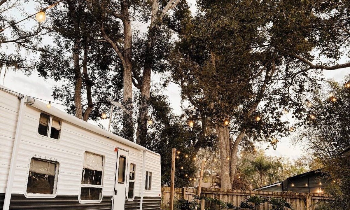 Lutz RV Rental | Cozy Glamping Retreat Sleeps 4 Family Fun or Romantic Getaway