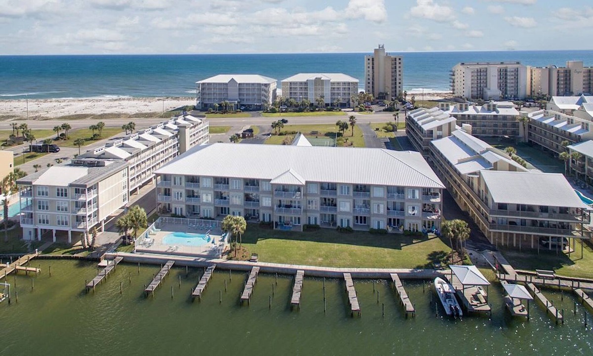 Orange Beach East Apartment | Dolphin Harbor 1B Bay beach access Sleeps 10 Three bedrooms 3 baths
