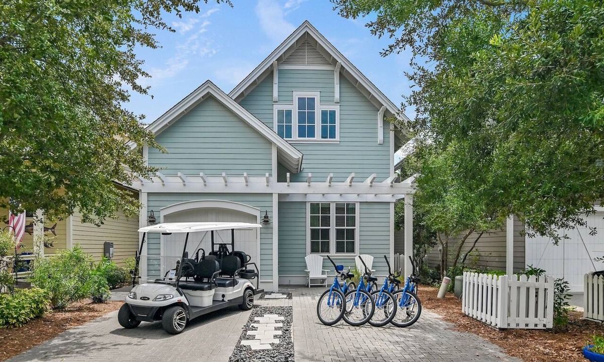 WaterSound West Beach House | Golf Cart+4 Bikes! 5 Min to the Pool, 10 to Beach! 2 King Suites & Custom Bunks! ~ Baha Beach House at WaterSound West on 30A