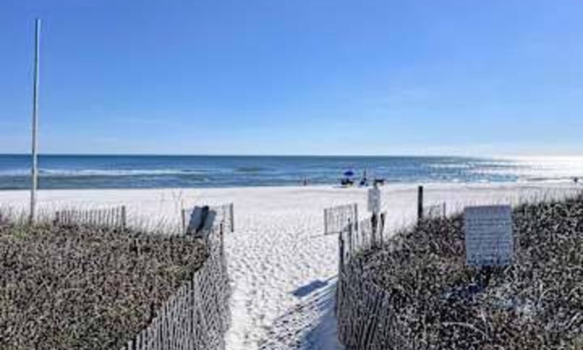 Orange Beach Apartment | Gulf front condo with onsite snack bar, three shared pools, and internet