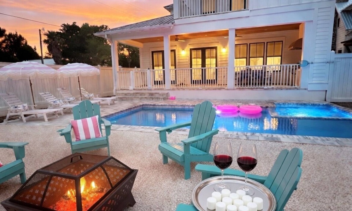 Seagrove Beach House | Luxe 5BR with Pool, Hot Tub, Outdoor Kitchen, Bikes, Close to Beach & Seaside