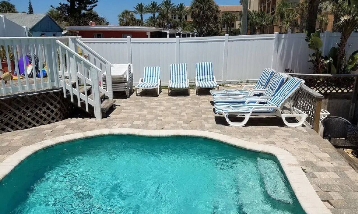 Port Canaveral House | Oceanfront Beach Cottage - Pool, Large Yard, Private Beach Access, Sleeps 12