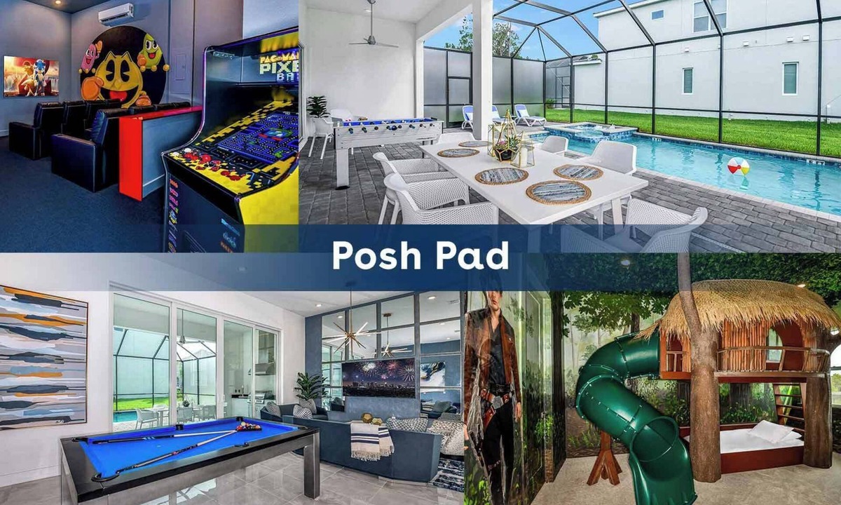 Loughman House | Posh Home w Sci-Fi Theme BR, Arcade, Theater, Game Loft, Spa Pool - Near Disney