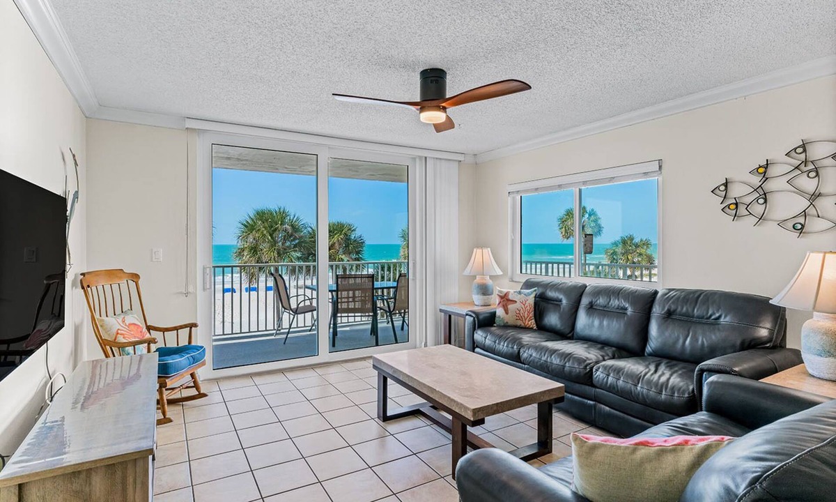 Indian Shores Condo | Sand Castle II 306 - GULF FRONT CORNER PET FRIENDLY Condo!