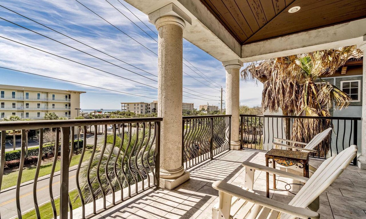 St. Tropez House | Spacious Beach Home with Pool & Balconies - Short Walk to Private Beach Access