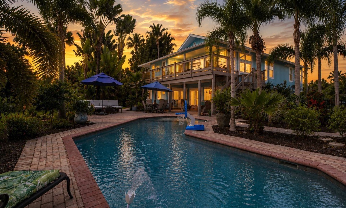 Truckland House | Your Hidden Florida Retreat | 4 King Suites, Luxury Kitchen, Heated Pool & Beach Adventures
