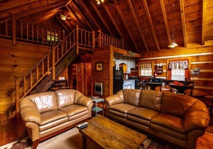 Rustic Log Cabin Retreat: Hot Tub, Pond, Pet in Copperhill