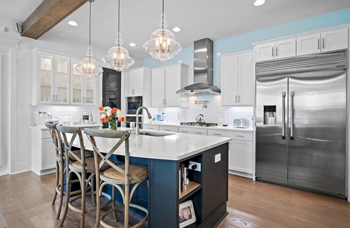 Santa Rosa Beach House | 6 Bikes & New 6-Seater Golf Cart, Blue Heron Haven Private Heated Pool!