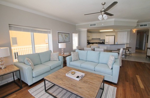Panama City Beach Condo | 8th Floor! GORGEOUS CONDO! Wrap balcony with loungers. Master with Beach View
