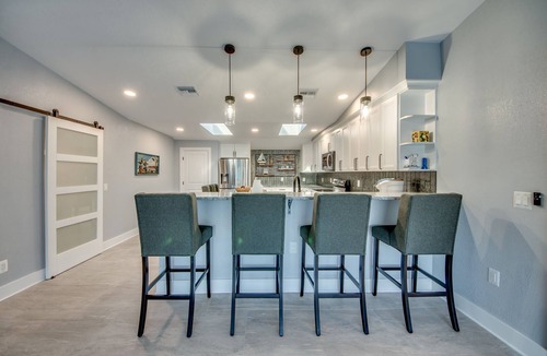 Yacht Club House | All New Luxury Waterfront Home Each Bedroom has full bathroom, Heated Pool&Spa