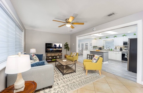 North River Shores House | Arcade · Firepit · 2 King Beds + Workspace