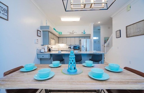 Panama City Beach House | Beachfront Townhouse(11) Pet Friendly Covered Deck