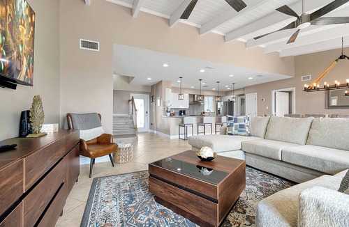 Cocoa Beach Villa | Beachfront Villa with Heated Pool Mini Golf Fire Pit and SpaceX Views
