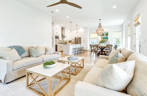 Dune Allen Beach House | Beachvibes30A llc: Next to Pool~Gym~Tennis courts~Jacuzzi~PatioBedswing~4 Bikes