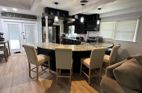 Gunter Afs House | Beautiful backyard and cozy interior has everything you need and is pet friendly