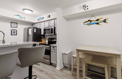 Indian Bayou Condo | Bright, coastal-chic 2BR/2BA retreat mins from the beach! Features a fully stocked kitchen, plush queen bed, cozy second bedroom, and 2 full baths. Enjoy access to the community pool and fitness center. Near Destin Harbor, shopping, and dining!