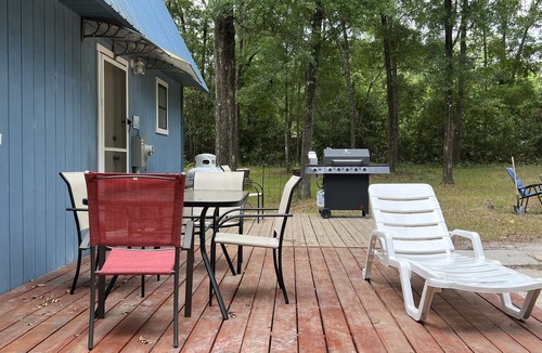 Branford Cabin | "Charming Barnominium on 2 Wooded Acres in Three Rivers Estates". Sleeps 6.