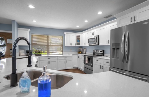 Indian Waters House | Crystal River waterfront oasis w/floating dock 3BR/3BA house, large heated pool