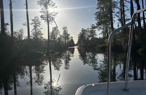 Folkston Cabin | Deluxe Cabin - The Bear Den - Our Deluxe Cabins offer comfort with a true Okefenokee feel. Climate controlled, private, and set in a quiet part of the campground.