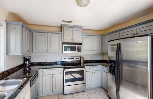 Eastpoint House | Dog-friendly home with lovely water view, roomy deck, fast WiFi, central AC, W&D