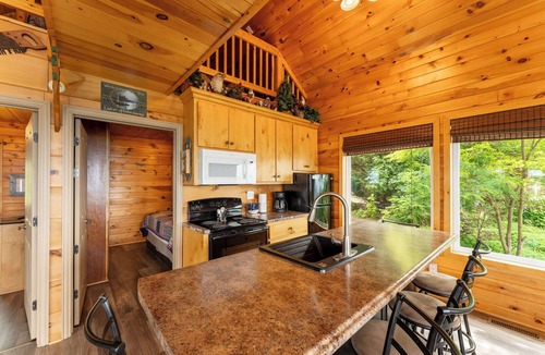 Bryant Cabin | Eagles Nest Cabin – Bluff Views & Hot Tub!