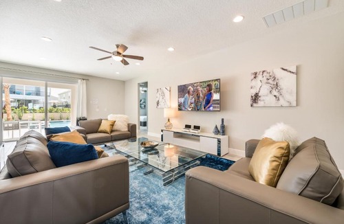 West Kissimmee Apartment | Fabulous Home With Air Hockey, Media Room And Waterpark & Resort Access Near Disney At Encore Resorts Reunion - 290Fl