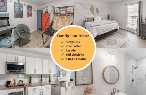 Decatur House | Family Fun Sleeps 15+ w/ Arcade