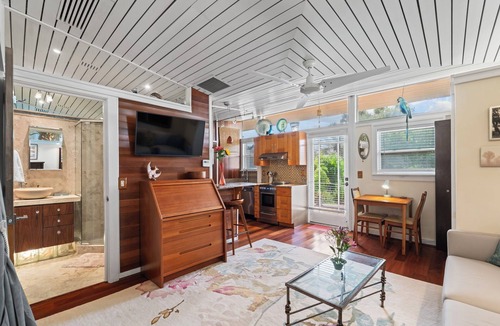 Atlantic Beach Condo | Garden Suite - 1 Bed/1 Bath in midcentury modern oceanfront estate