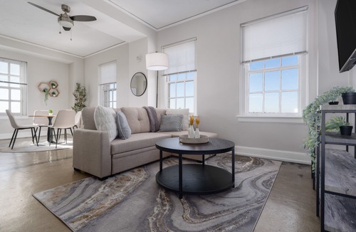 Civil Rights Historic District Apartment | Highrise DT Views l Gym+Theatre+Parking!