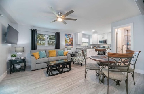 Mid Island House | Island Homes-on canal w/dock and heated pool/5 min walk to beach