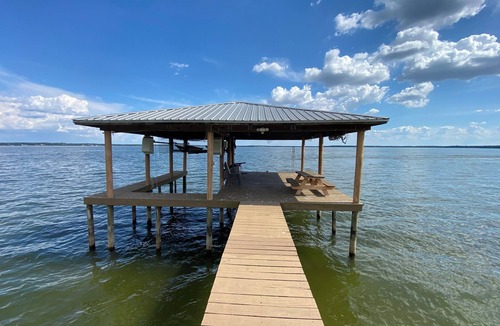 Candler House | Lake Weir North Shore Private Gated Estate Home 105' Lake front w/private dock.