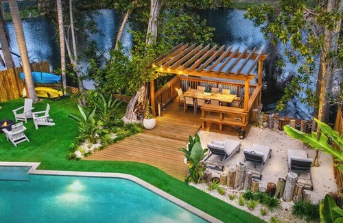 Miami Springs House | Lakefront Lux Home GameRoom, Golf, Court & Kayak