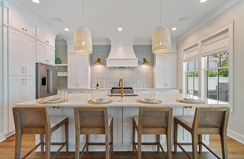San Juan House | Luxe Beach Retreat Walk to Beach Pool Spa, Golf Cart, Game Room & Putting Green