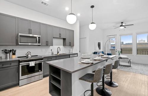 Five Points South Apartment | Luxury 2-Bedroom Condo with Private Parking