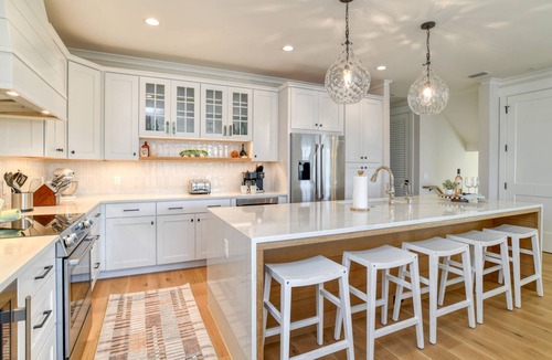 Vilano Beach House | Luxury Home Steps to Beach! 4 Masters, Firepit, Ping Pong, Putting Green, EV charger, Balconies