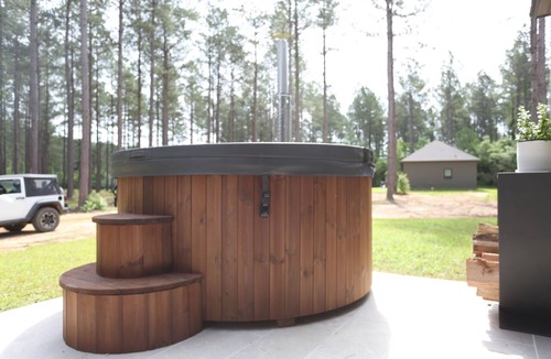 Chatawa House | Modern 2 bedroom cottage on 250 private acres with wood-fire hot tubs.