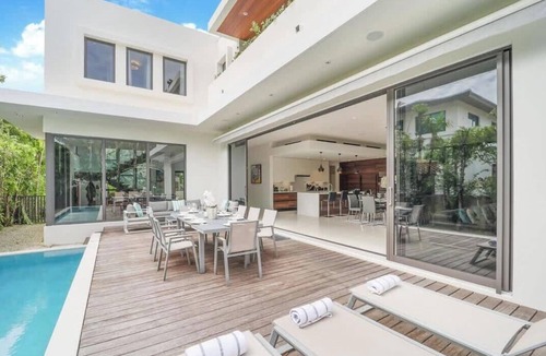 North Bay Village Villa | Modern Villa heated Pool gated Island