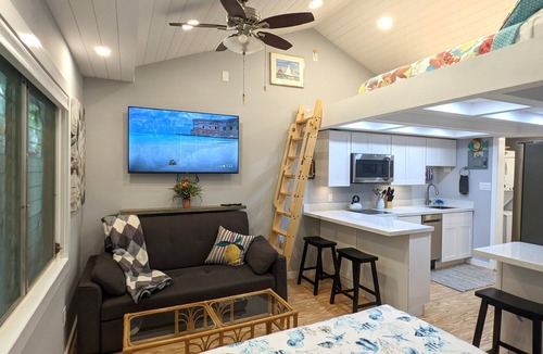 Uptown - Upper Duval Apartment | Moongate, a Stylish Studio Retreat near Duval, Pet-Friendly, Gated and Private