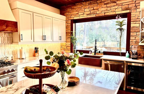Double Springs House | Panoramic Views of Lake and Forest! Two Decks, Hot Tub, Fire Pit, Theater, Dock
