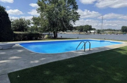 Mishawaka House | Riverfront Retreat: Pool, fishing & Notre Dame nearby