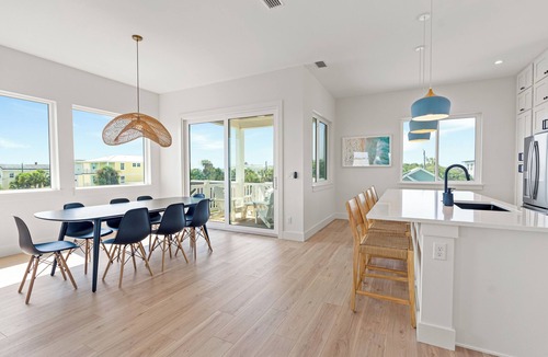 St. Augustine Beach House | Sandcastle on 2nd - New Construction, Heated Pool, GOLF CART, Steps to Beach!
