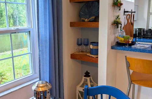 Lutz Apartment | Sea and Be Free Luxury King Condo, Lanai, Ground Floor - Clothing Optional