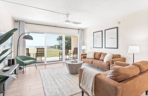 Satellite Beach Condo | Seaside Escape – Ground-Floor Condo with Panoramic Ocean Views, Steps to Beach & Pool 🏝️