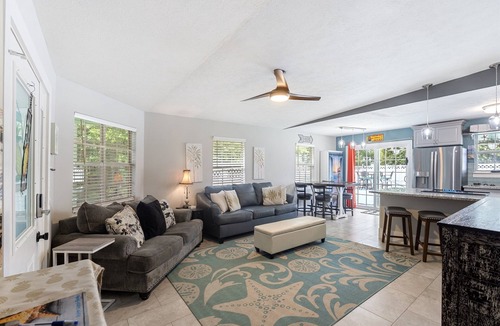 Riviera Beach House | Short Walk to Beach! Private Pool with Backyard Oasis!