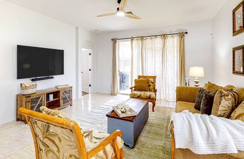 Apollo Beach House | Single-story home with screened patio, grill, AC, & W/D - great location