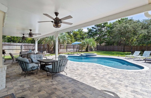 Gulf Pines House | Sweet Spot - Newly Renovated, Heated Pool, Golf Cart, Deeded Beach Access!