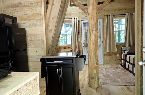 Hartshorn Cabin | Tiny Cabin with Fire Pit & Covered Porch Retreat in Salem, Missouri